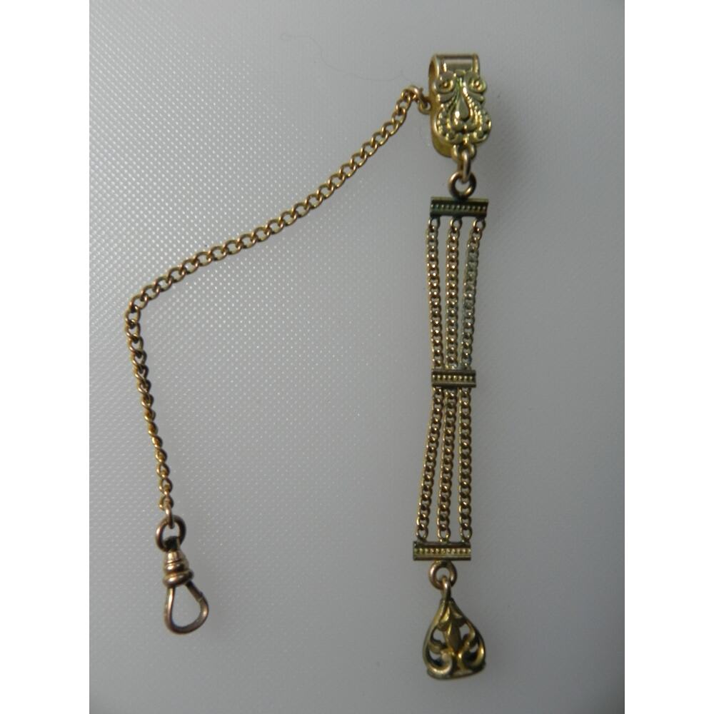 ANTIQUE VICTORIAN D.F.B. CO D.F. BRIGGS GOLD FILLED WATCH FOB CHAIN CHARM - Picture 6 of 9